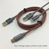 Shenzhen factory fishing braided shielded type c USB data sync charging cable