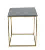 Square cube Indian green marble with stainless steel with brass plating coffee table