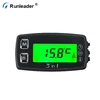 Runleader 3 in 1 Temperature Meter For Motorcycle Motocross Lawn Saw Golf Cart Forklift Lawn Mower And Tractor