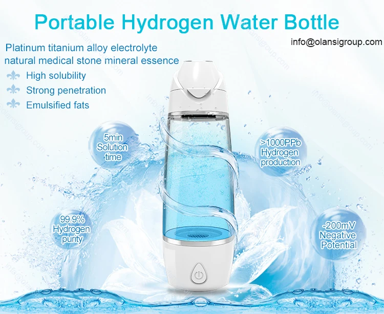 Easy To Clean Spe Hydrogen Rich Water Maker Bottle Portable Hydrogen ...