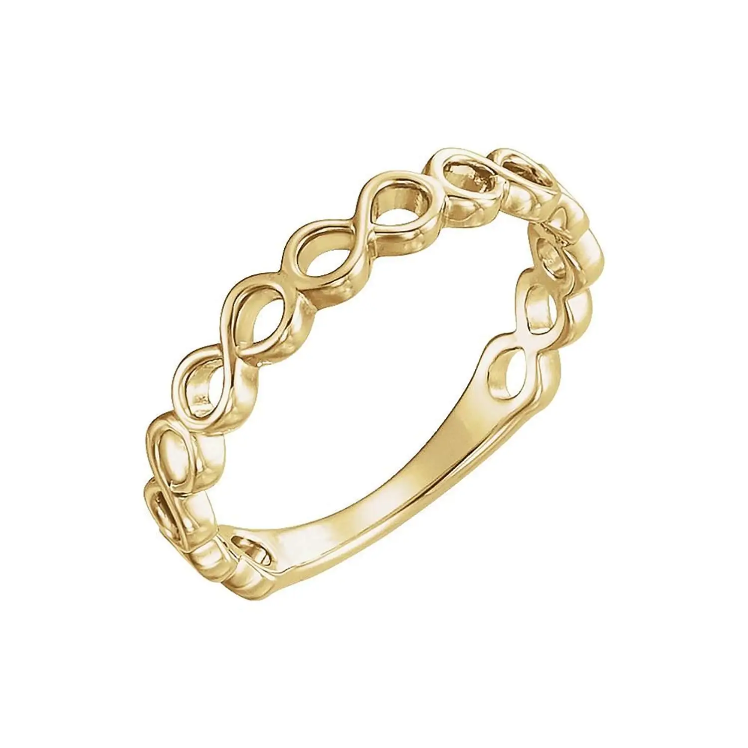 Size 7 Bonyak Jewelry Sterling Silver Polished Heart Infinity Ring