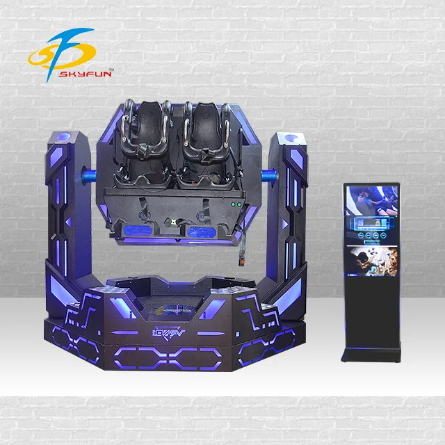 

The first 1080 degree rotation 9d vr simulator 2 seater virtual reality machine 9d iron warrior vr