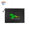 Non-Itchy Silicone Coated Portable Filing Wallet Pouch Man Waterproof Fire Resistant Folder Fabric Zipper Bag Document