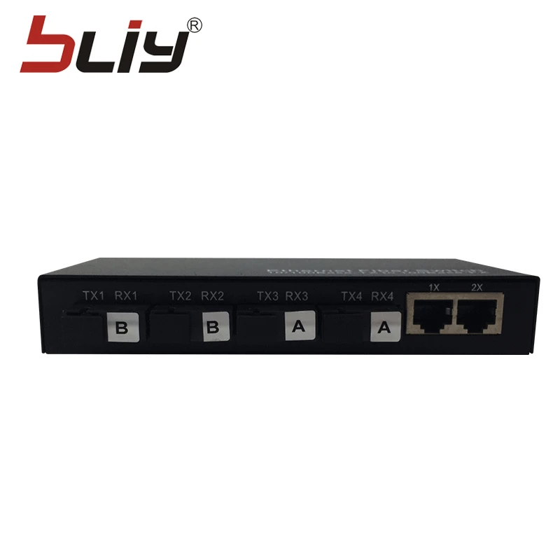 

100M 4 fiber channel sc connector single fibre vlan ethernet switch with 2 utp port