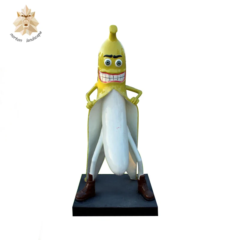 Amusement Park Fruit Banana Character Fiberglass Cartoon Statue Ntfv 159y Buy Garden Sculptures For Sale Life Size Fiberglass Statues Fiberglass Custom Made Sculpture Product On Alibaba Com