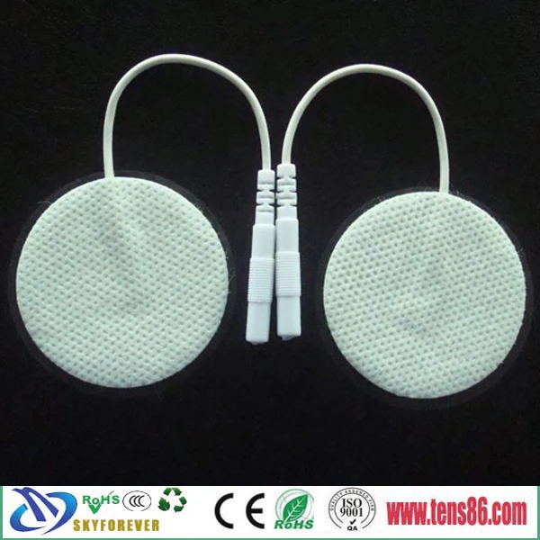 Round 25mm Blue Non Woven Self Adhesive Tens Electrode Pads For Medical