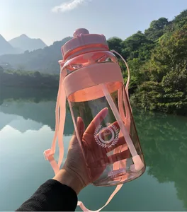 Image of 1L/2L BPA Free Large Capacity Water Bottle for Outdoor Sports Space Half Gallon