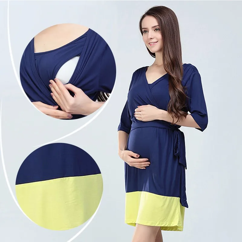 

Wholesale maternity dress nursing dress breastfeeding summer dress for pregnant women summer style