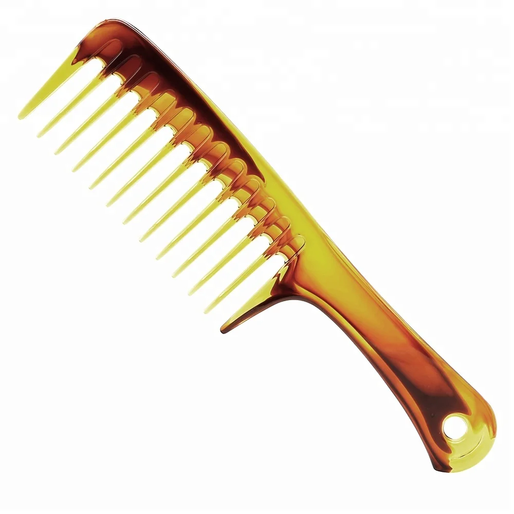 

Transparent Amber Hair Wig Comb Detangle Hair Wide Comb Anti Static