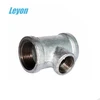 Manufactory Hot selling Galvanized pipe fitting equal tee double socket tee