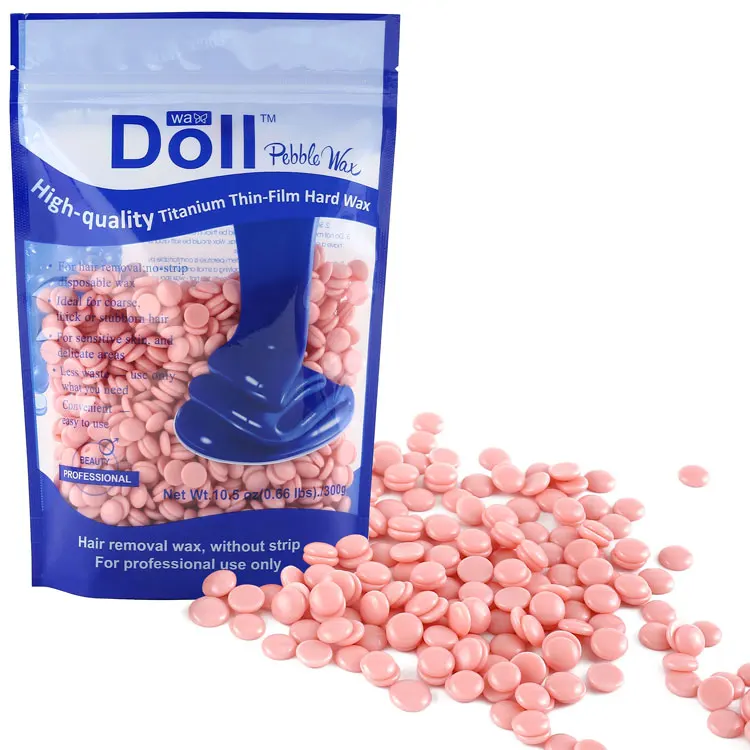 Doll Wax 300g Pink Hard Wax Beans For Hair Removal Elastic Brazilian