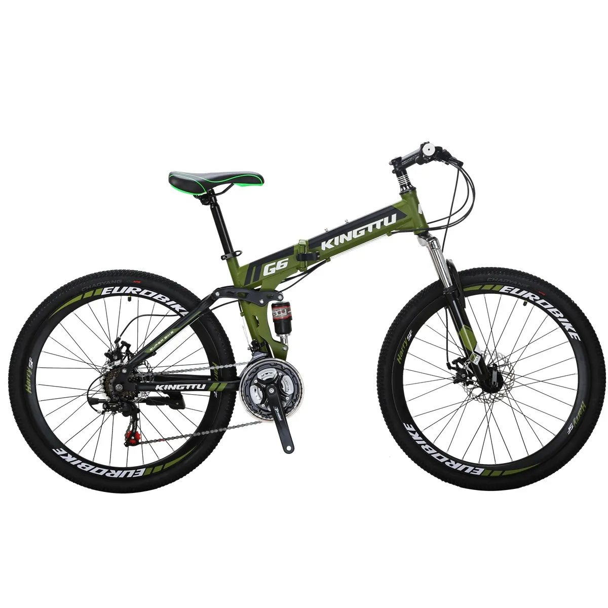 Mountain Bike 26/" Folding Bikes 21 Speed Bicycle Full Suspension MTB Disc Brakes