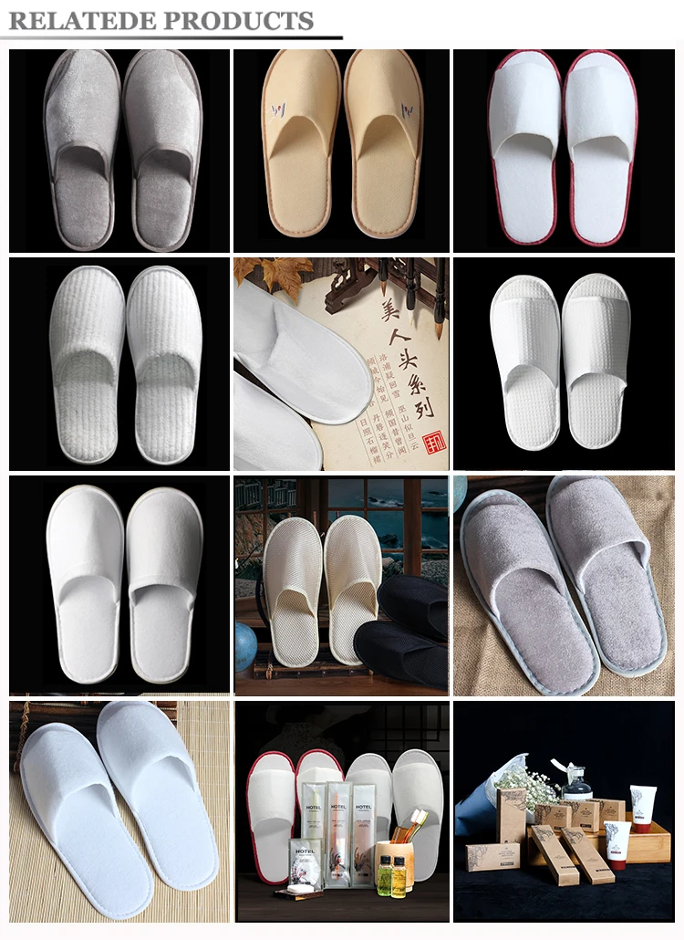 Wholesale Exquisite Disposable Hotel Amenities Kit Bath Slipper Shoes