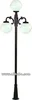 Garden Fixture 2.40 mt height 3 lights 2 reverse Globe
