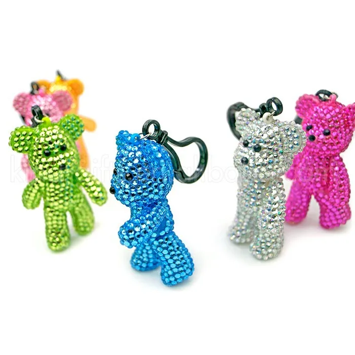 bling teddy bear keychain