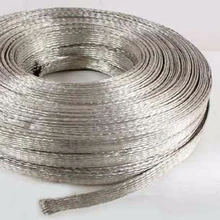 Cinghia Di Terra Intrecciata Piatta, Larga 1/4 Pollice, Filo Di Rame Stagnato, Made In USA, ACDC