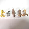 Plastic 3d cartoon movies figurine toys with flocked
