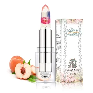 2019 Temperature Change Waterproof Sweatproof Lipgloss Clear Transparent Magic Lipstick Balm With Flower Makeup Lipssticks 2
