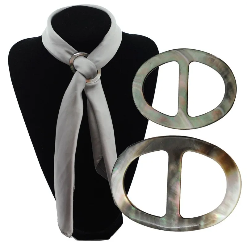 

Korean Slap-up Simple Natural Shell All-match Shawl Ring Scarf Buckle, As the picture show