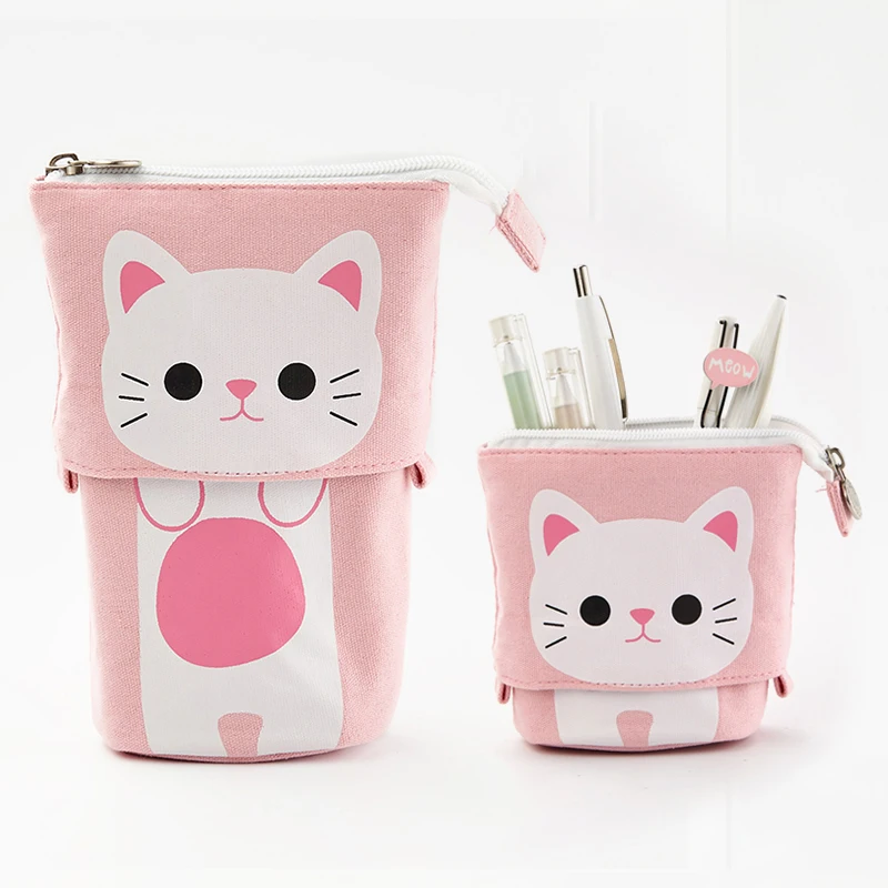 China Supplier logo printing custom pencil bag cosmetic zipper bag portable canvas gift bag
