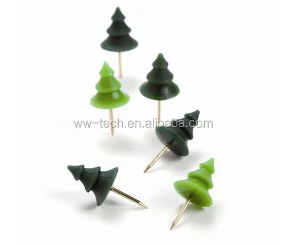 
Christmas Trees Thumb Map Tacks Push Pins 