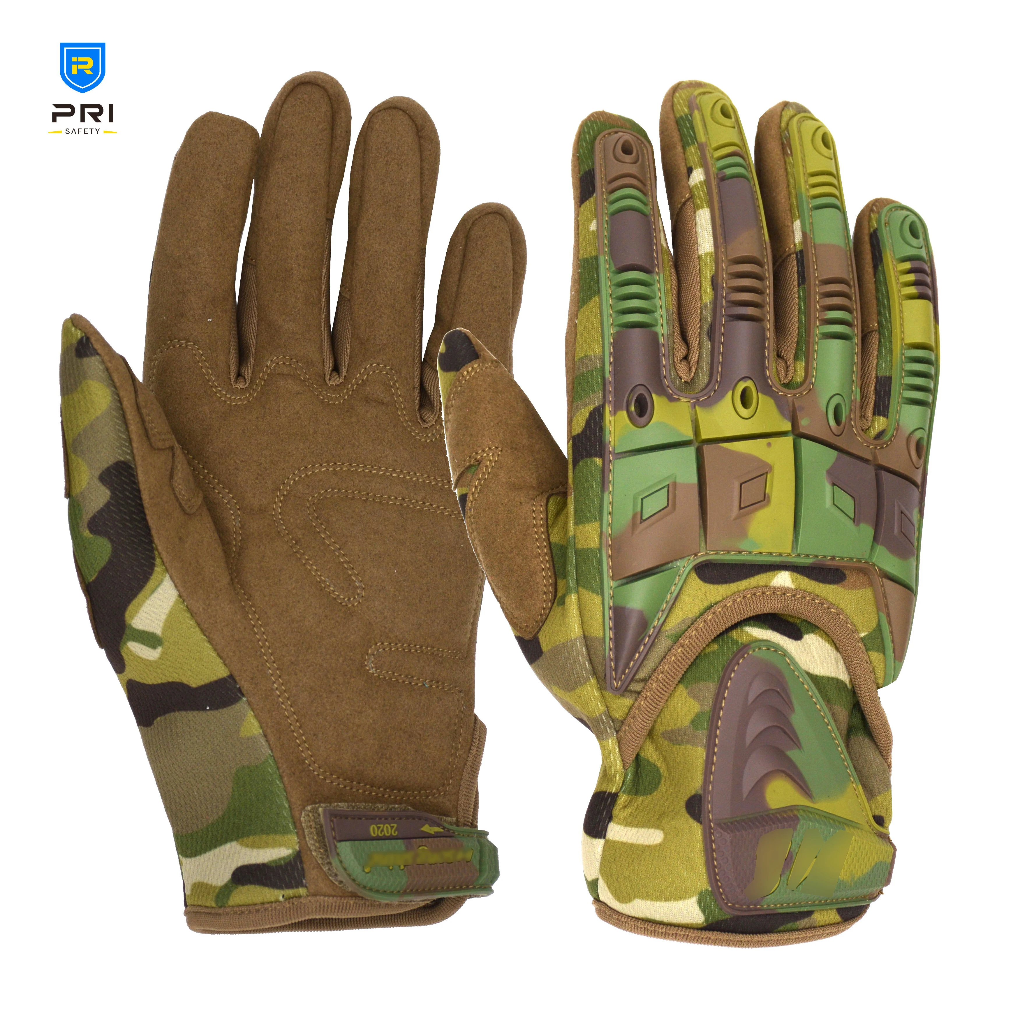 

Synthetic Leather Camo Tactical Shooting Hunting Gloves for Men, Camouflage