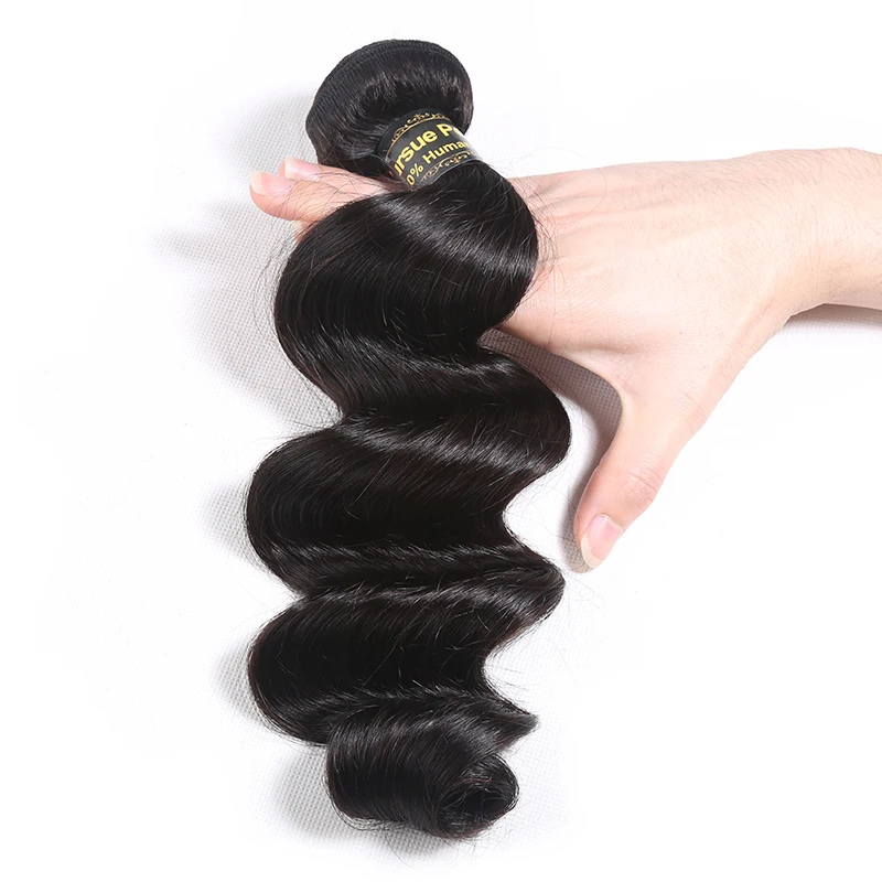 

JP Top Brazilian Loose Wave Hair 100% Human Hair Bundles Natural Color Hair Extension, Natural color ( near 1b# )