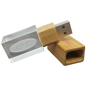 Crystal USB Flash Drive with LED Light