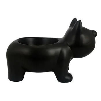 Cat Shape 3d Ceramic Pet Cat Food Bowl Semi Raised Food Bowl