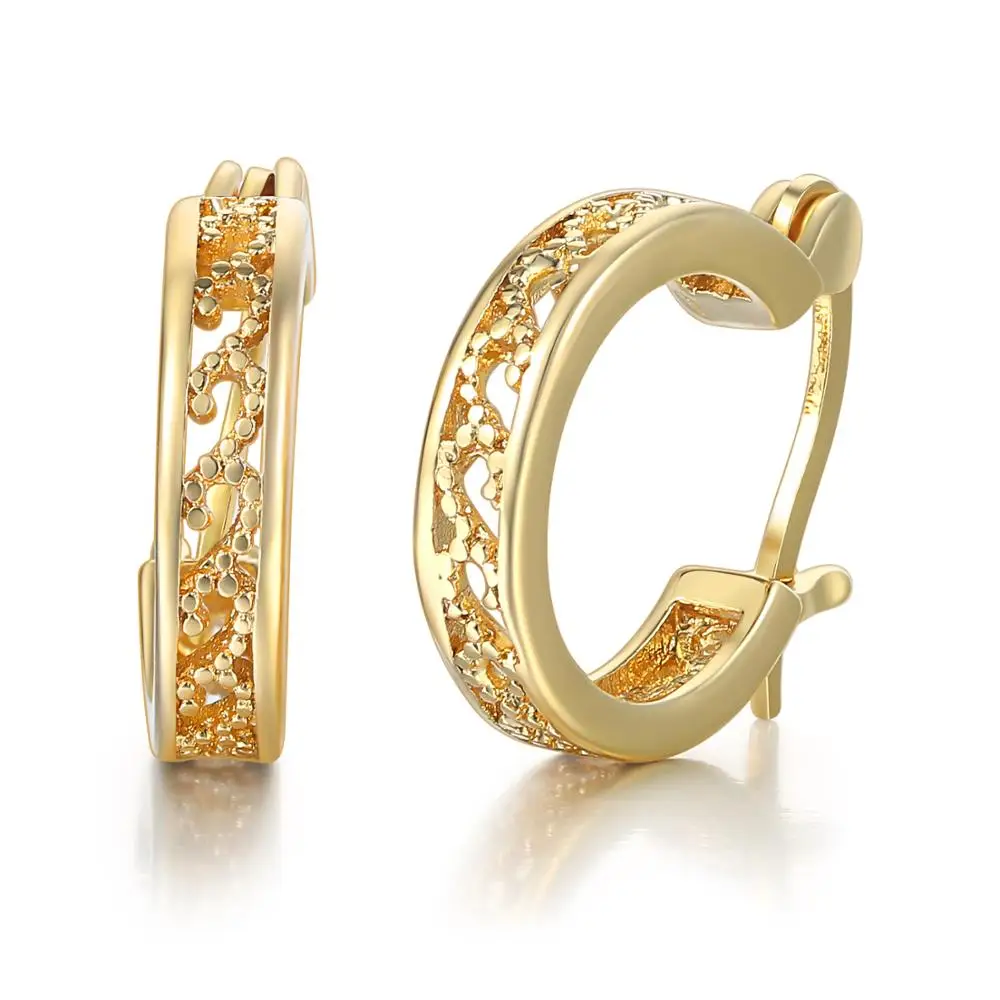 

Fashionable Designs New Model Hypoallergenic Chandelier 18k White/Yellow Gold Plated Huggie Earrings for Lady E833 E853, Yellow or silver