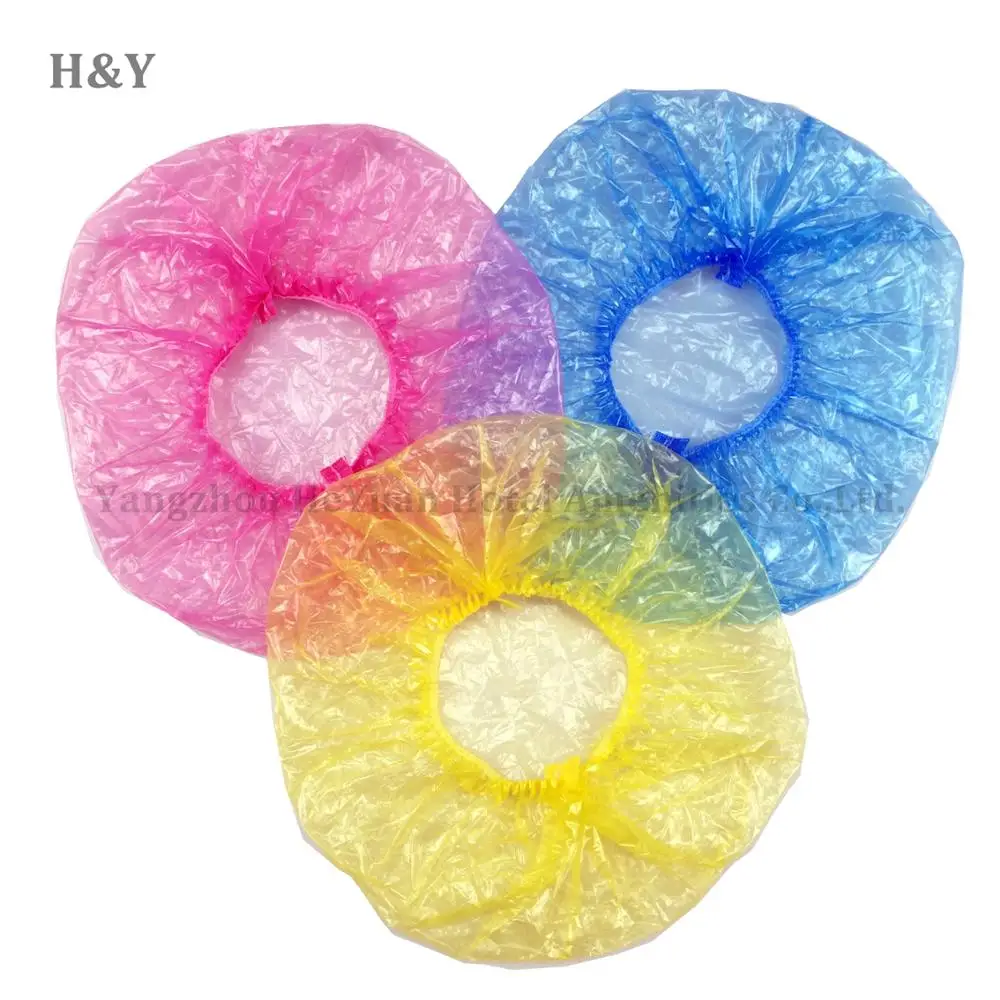 Wholesale Plastic Shower Cap Disposable Quality Hair Cap 100pcs Packed