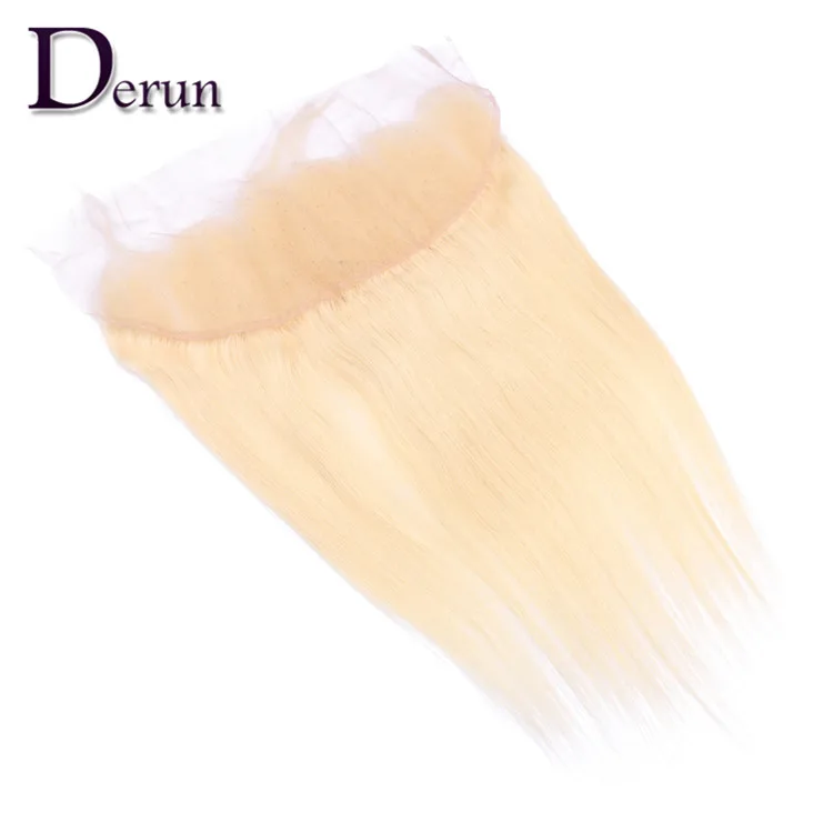 

Drop Shipping Cuticle Aligned Virgin Raw Peruvian Hair wholesale 613# straight 13*4 lace frontal