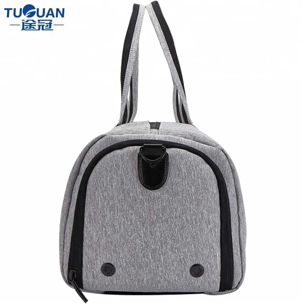 
TUGUAN In Stock Canvas Duffel Bag Custom Gym Exercise Bag With Shoe Compartment 