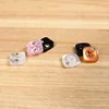 4 hole customize design square resin button with rhinestone