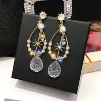 

Korean style hoop earrings new statement long acrylic earrings for fashion women E515X