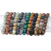 

10mm Beads Elastic Tiger Eye Agate Natural Stone Men Bracelet