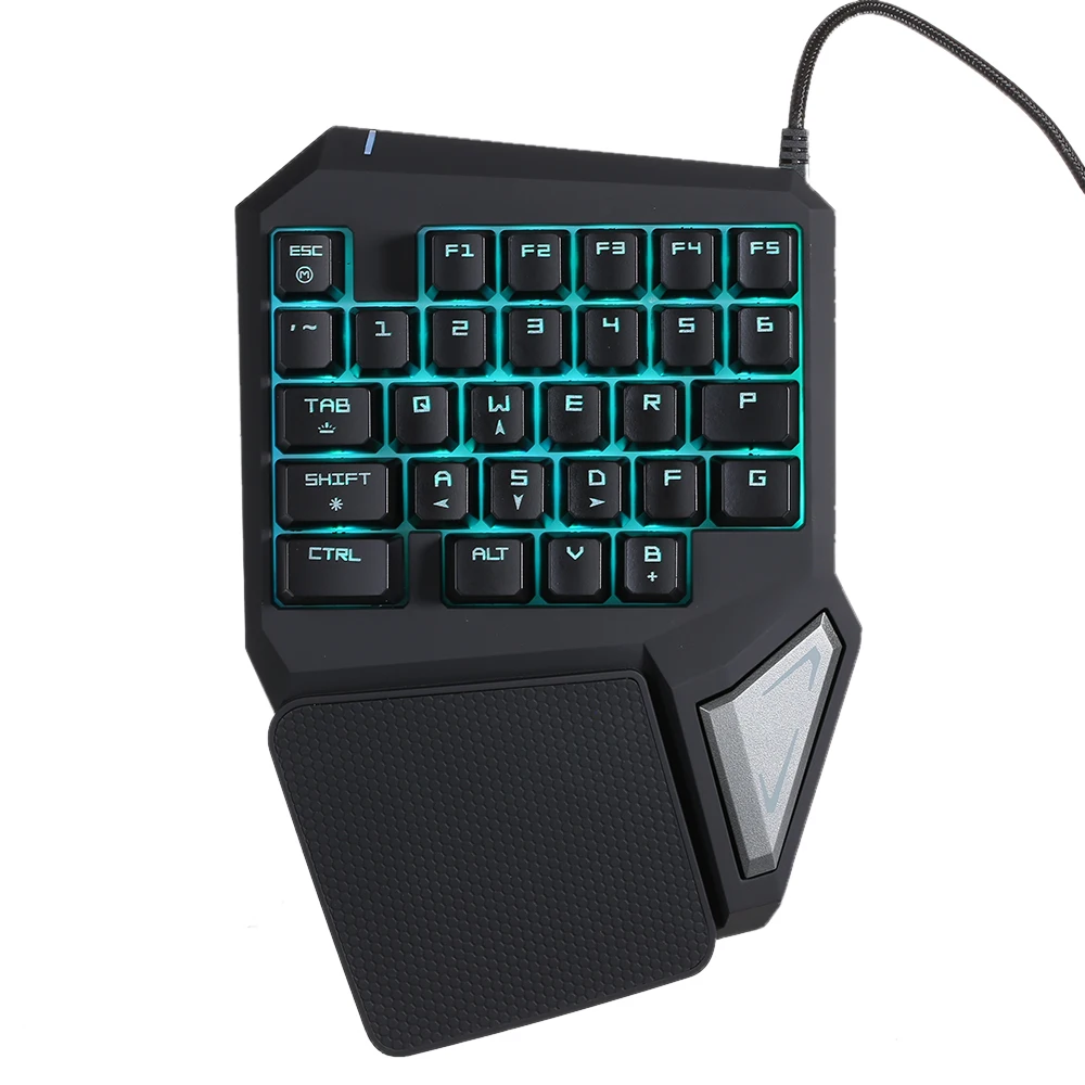 Delux T9 Pro Professional One Hand Gaming Keyboard Usb Wired E-sports ...