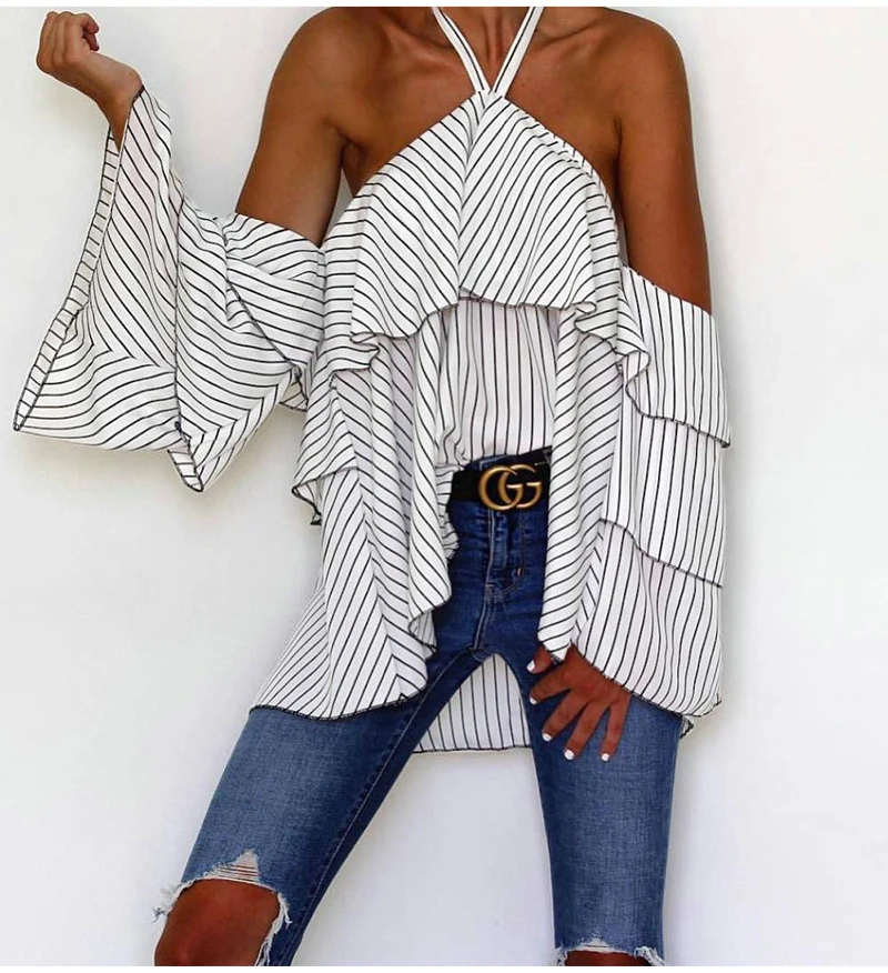 women's tiered ruffle tops