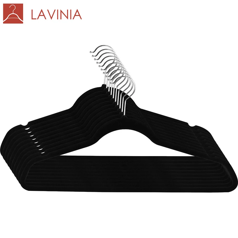 

LAVINIA Amazon Ultra Thin Velvet Clothing Hangers, Any color