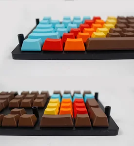 108 Keys Thick PBT Blank Key Caps OEM Profile Rainbow 1976 Mixed Color Keycaps Gamer for MX Switches Mechanical Keyboard