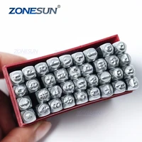 

ZONESUN 36PCS Jewelry Metal Stamps Alphabet Set A-Z Heart Symbol Leather Punch Die Case Craft Stamping Tools Steel Metal Tool