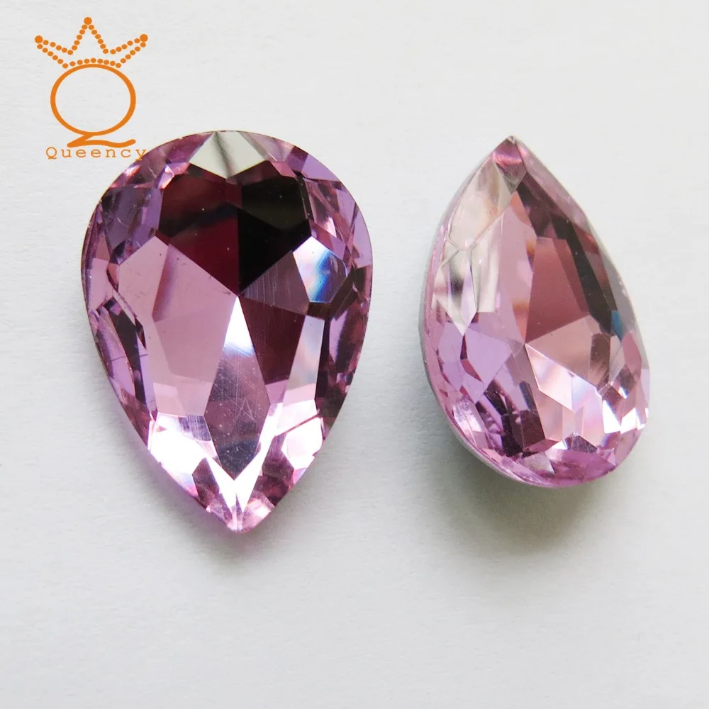 

AAA Quality Fashion Classic Water Drop Light Rose Crystal Fancy Stone For Jewelry