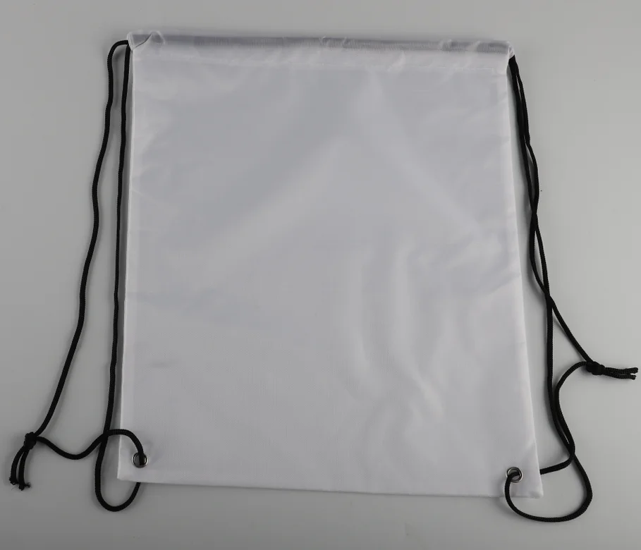 Promotional Polyester Sublimation Canvas Drawstring Bag Custom Logo