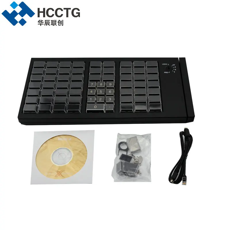 High Quality Membrane 66 Keys Mini POS Programmable Keyboard with Card Reader KB66M