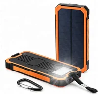 

power bank solar 20000mah Dual USB Port with led flashlight