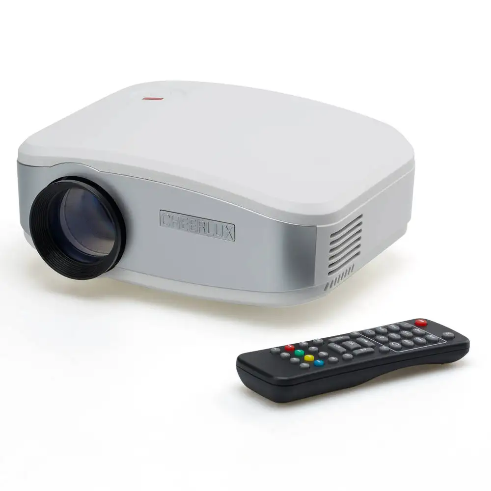 

CHEERLUX C6 mini projector 1200 lumens projector built in TV tuner with USB VGA ports