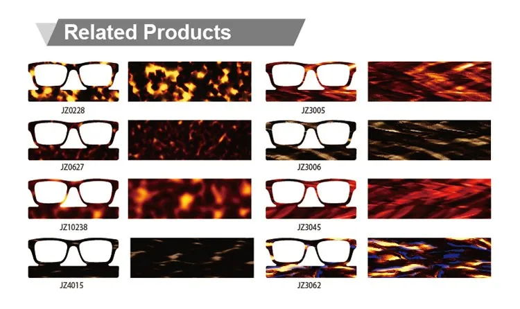 Jz3052 Cellulose Acetate Optical Frames Colored Lines High ...