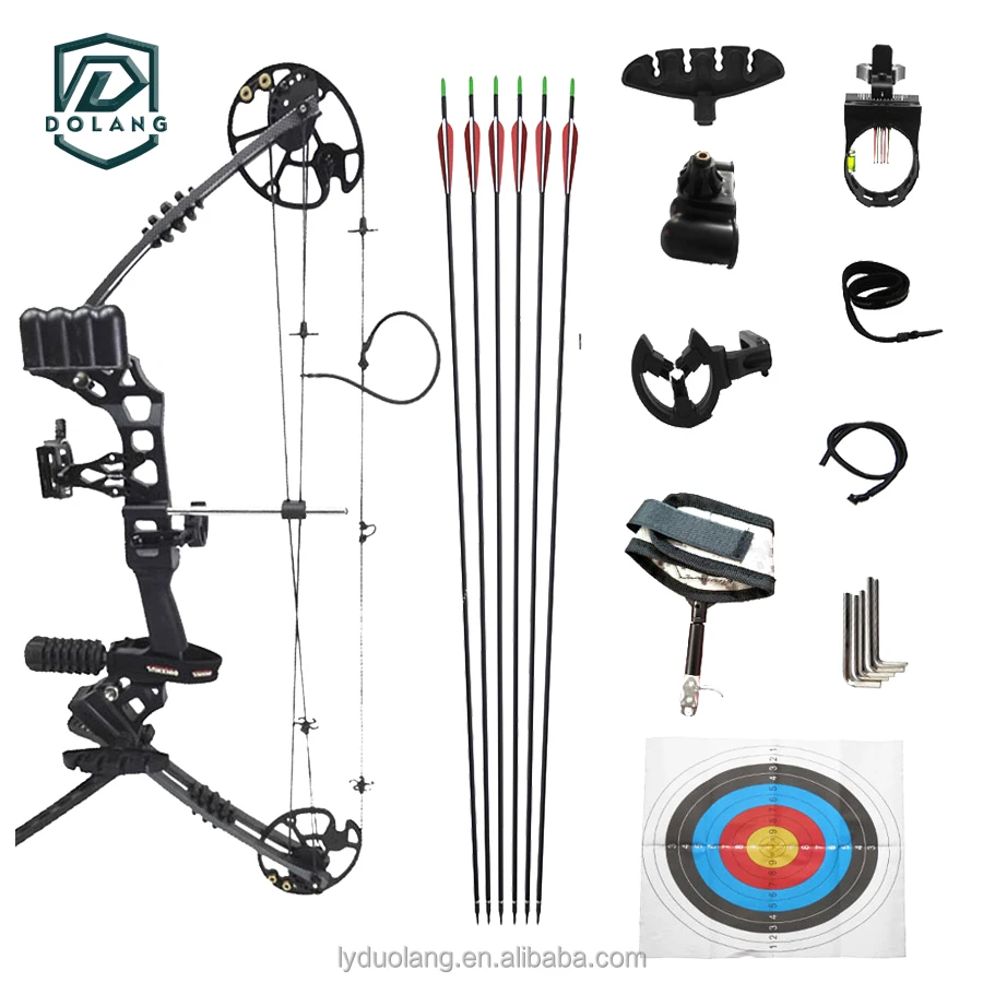 

Black Compound Bow Dream Hunting 20-70 Lbs Draw Weight Right and Left Hand Shooting Outdoor Fishing Bow