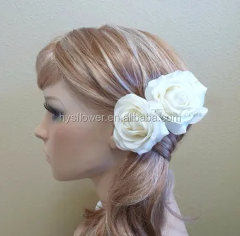 Real Touch Small Rose White Hair Accessory Decoration Flowers