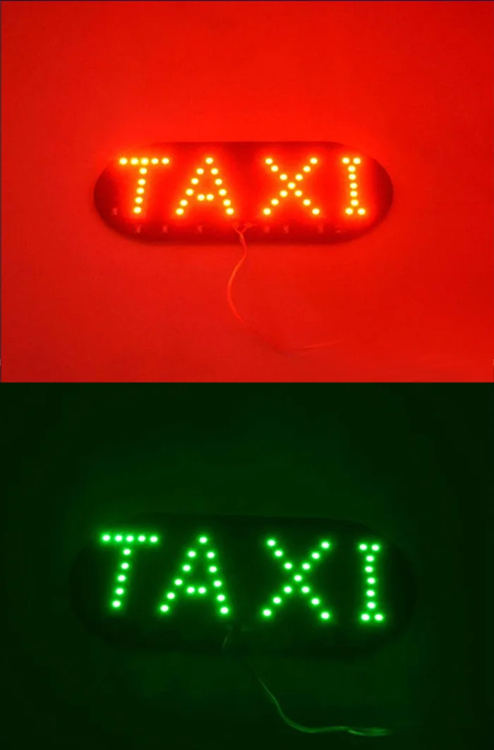 Auto Vehicles Car Wind Cab Sign White Led Taxi Light Lamp 12v 48smd